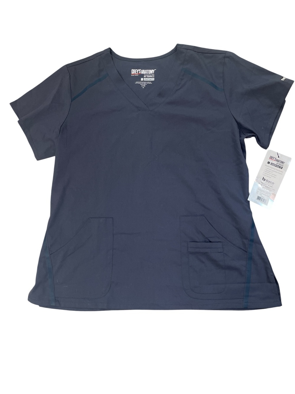 Grey's Anatomy Barco Impact 3 Pocket Crossover V-Neck Medical Scrub Top Work
